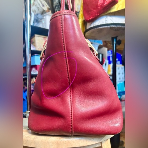 1992 Coach TRUE VINTAGE Red Legacy Market Tote​ - Picture 7 of 15